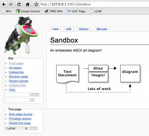 A ditaa image on a Gitit page